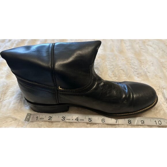 Laredo Black Mid-Calf Leather Western Boots Women's Size 8.5M (READ) - Picture 9 of 16